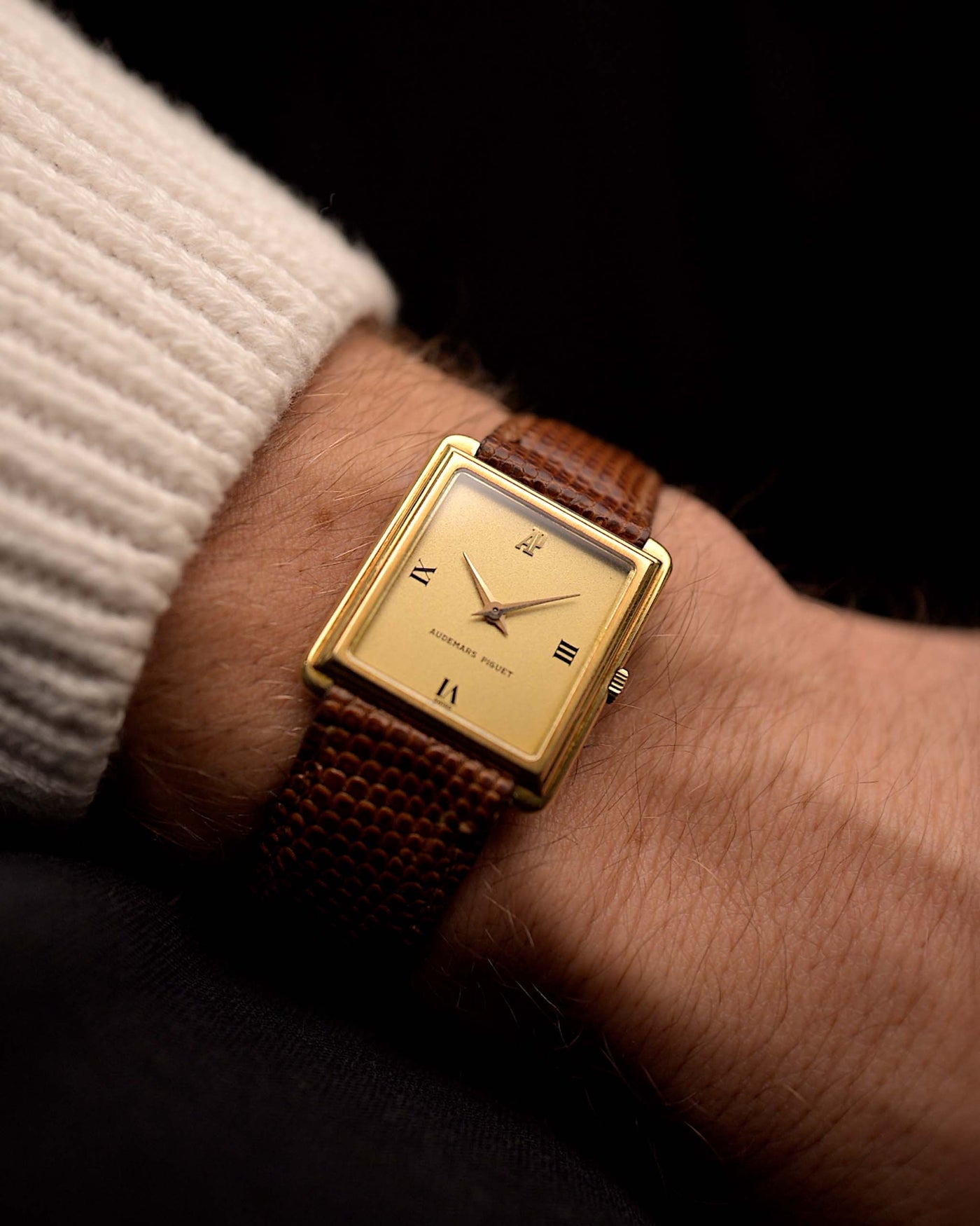 Audemars Piguet Square 18k Roman 1980s