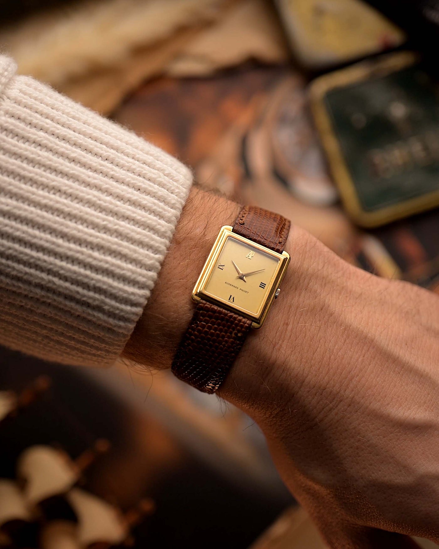 Audemars Piguet Square 18k Roman 1980s