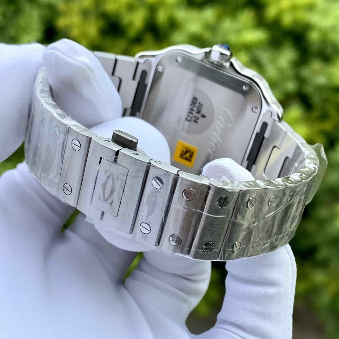 CARTIER SANTOS STAINLESS STEEL AUTOMATIC WATCH