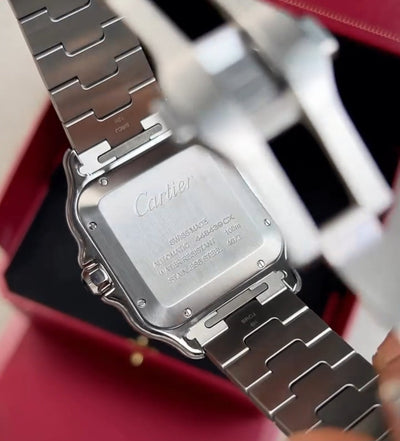 CARTIER SANTOS STAINLESS STEEL AUTOMATIC WATCH